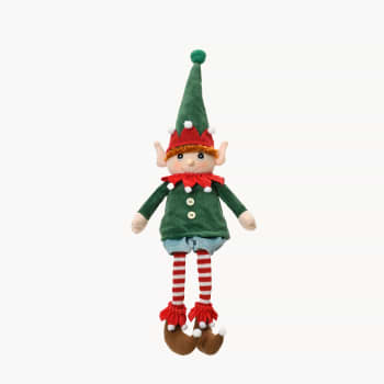 Elfo de Navidad Verde 11x22x60 cm