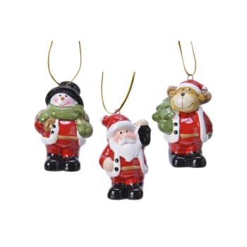 Colgante figuras de terracota de Navidad 5,5×3,5×7,3 cm