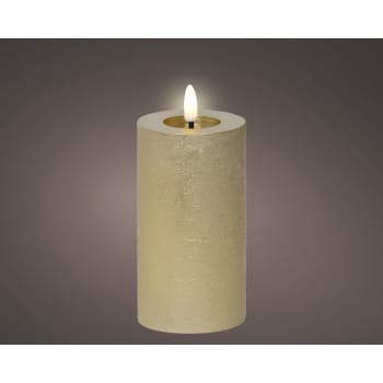 Vela LED dorada blanca cálida 15 cm