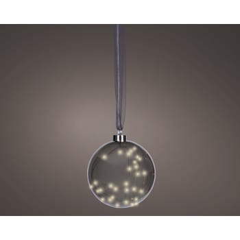 Bola micro LED antracita blanco cálido Ø20 cm