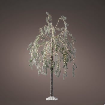 Árbol micro LED verde blanco cálido 150 cm