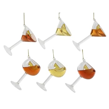 Colgante copa de cóctel de cristal 7,2×6,4×10,3 cm