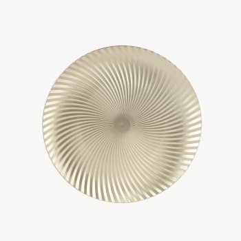 Bajo Plato Decorativo Champagne Brillo Ø33 cm