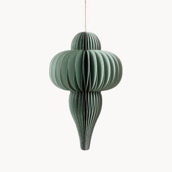 Colgante Ornamental Origami de Papel Verde Ø9 cm