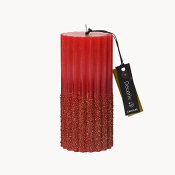 Vela roja purpurina 7×15 cm