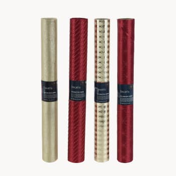 Papel de Regalo Dorado y Rojo Surtido 35x200 cm