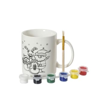 Taza de cerámica para pintar D8x10.5 cm 600210