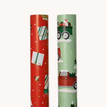 Papel Regalo Motivos Home Surtido (4 Diseños), 70x500 cm