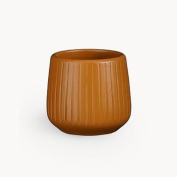 Maceta de Interior Mica Amber terracota