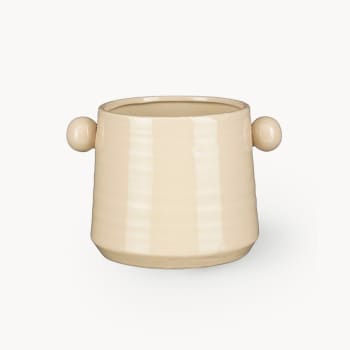 Maceta de Interior Mica Melle beige