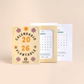 Calendario Plantable Natural 2026 Resetea