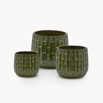 Maceta de Interior EDG Faunia Oliva verde