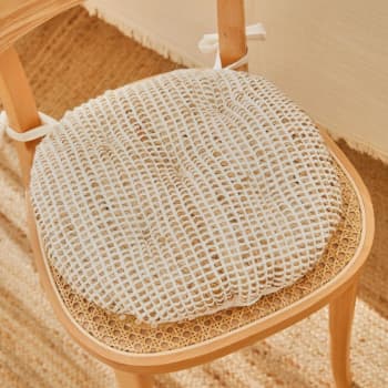 Cojín de silla de yute y algodón West