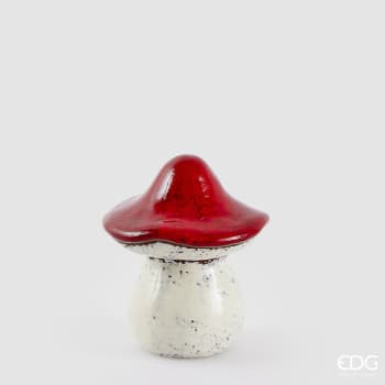 Seta decorativa blanca y roja Ø11,5 cm