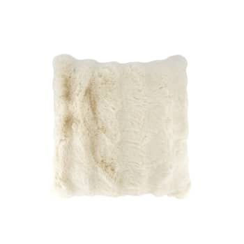 Cojín de pelo beige 45×45 cm