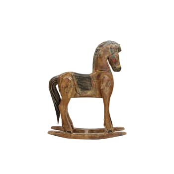 Figura de caballito balancín de madera