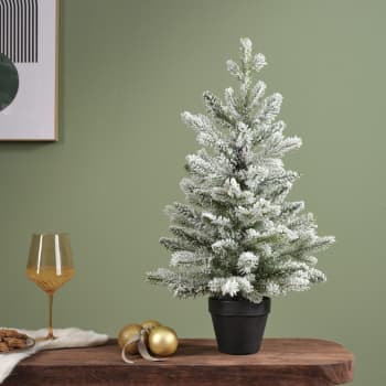 Mini Árbol de Navidad Artificial Allison Nevado 75cm