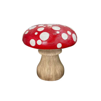 Seta de Navidad de magnesio roja y blanca 48 cm