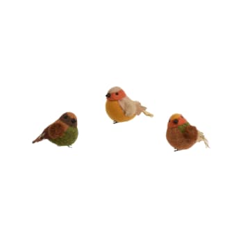 Figura de pájaro de lana