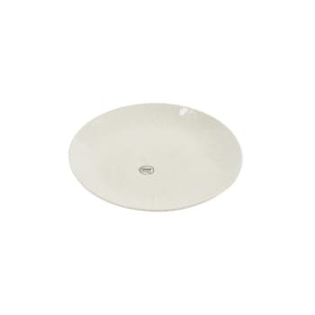 Plato llano de porcelana con piñas y hojas en relieve Ø27,2 cm