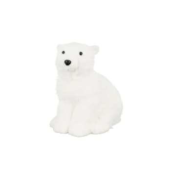 Oso polar sentado decorativo blanco