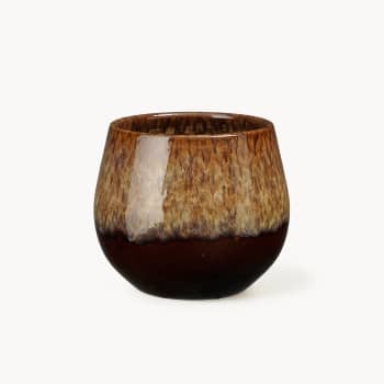 Maceta de Interior Mica Amalia marrón oscuro