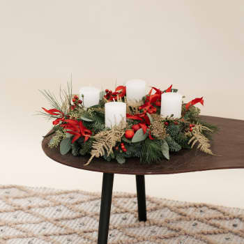 Navidad Tradicional - Corona natural de Adviento