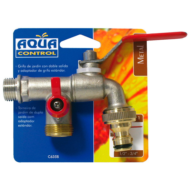 Comprar Grifo para Jardín doble salida Aqua Control