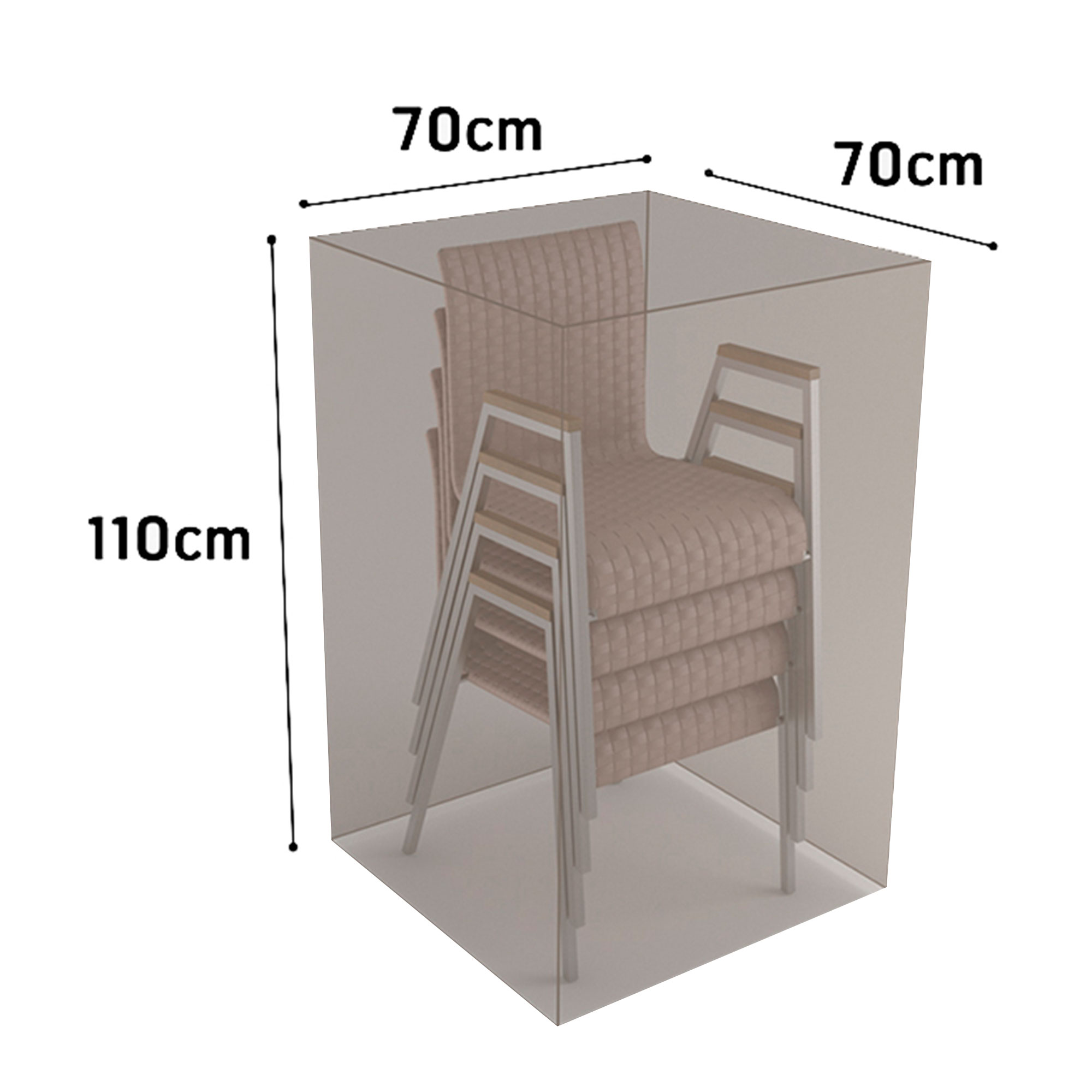 Funda para sillas de jardín apiladas