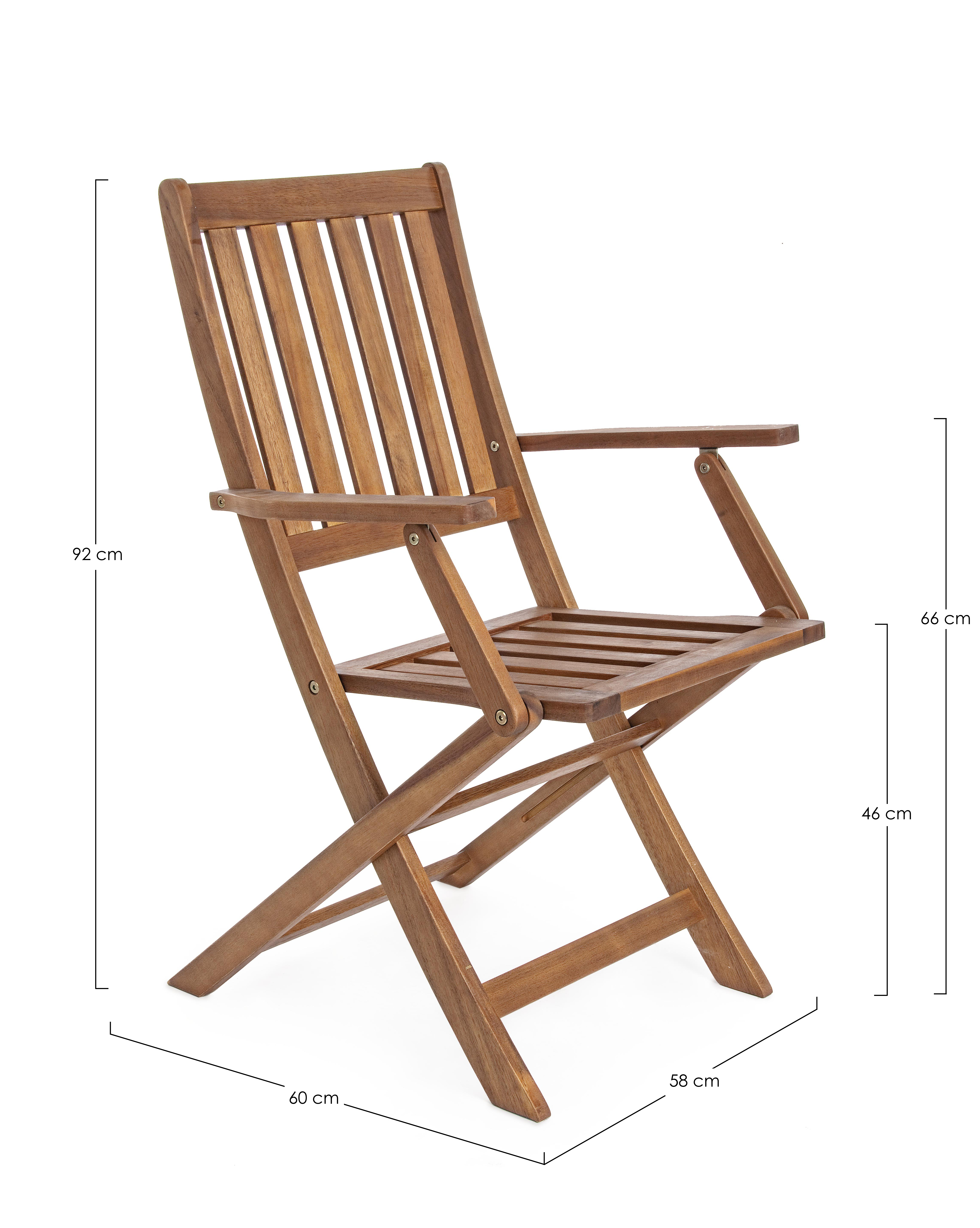 Silla plegable de madera teca Thais - Muebles Jardin 