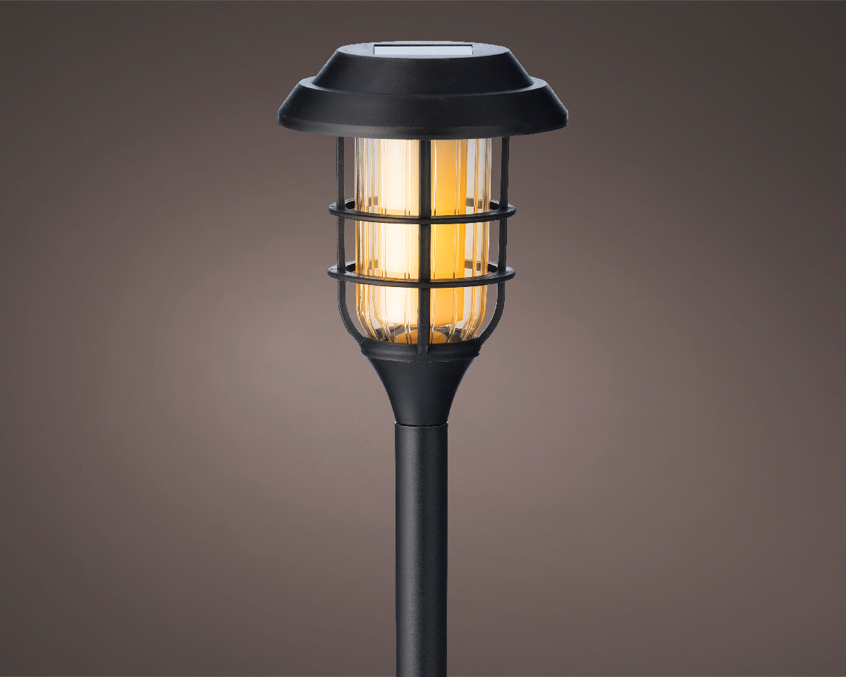 Lámpara de pie exterior Amalfi LED ratán con mando New Garden