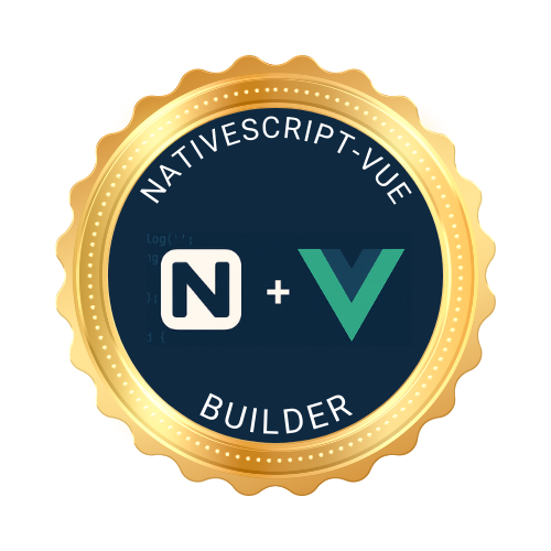 Build your first mobile app using NativeScript with Vue badge