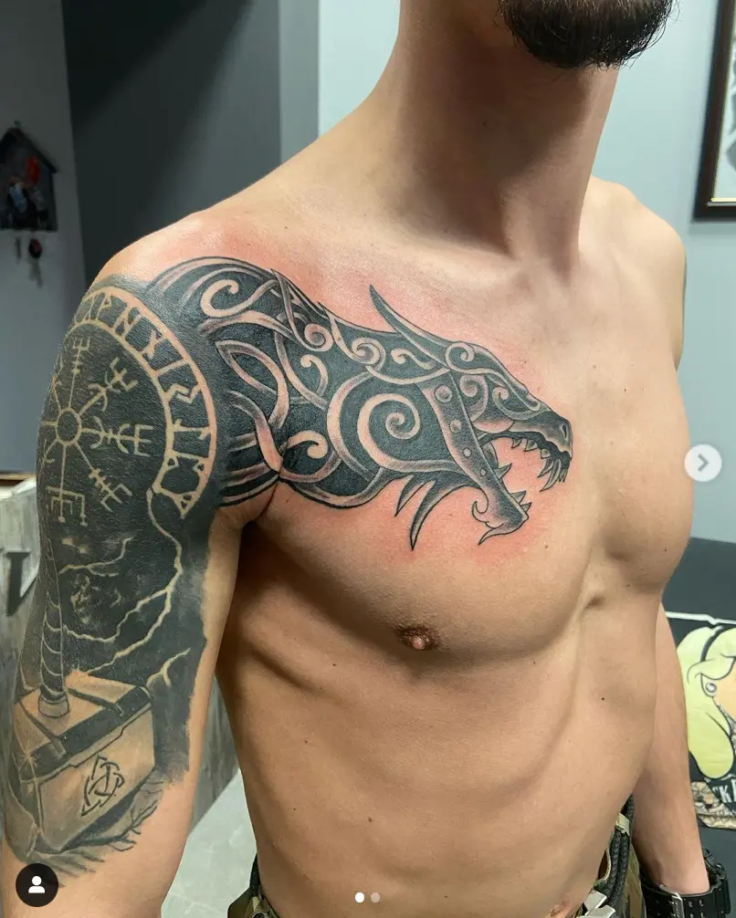 norse dragon tattoo designs