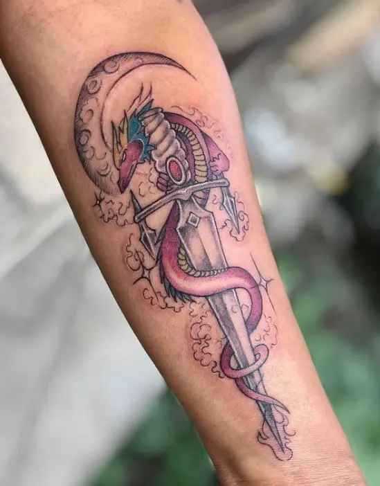 Tribal Dragon and Sword Tattoo by fenrir66 on DeviantArt