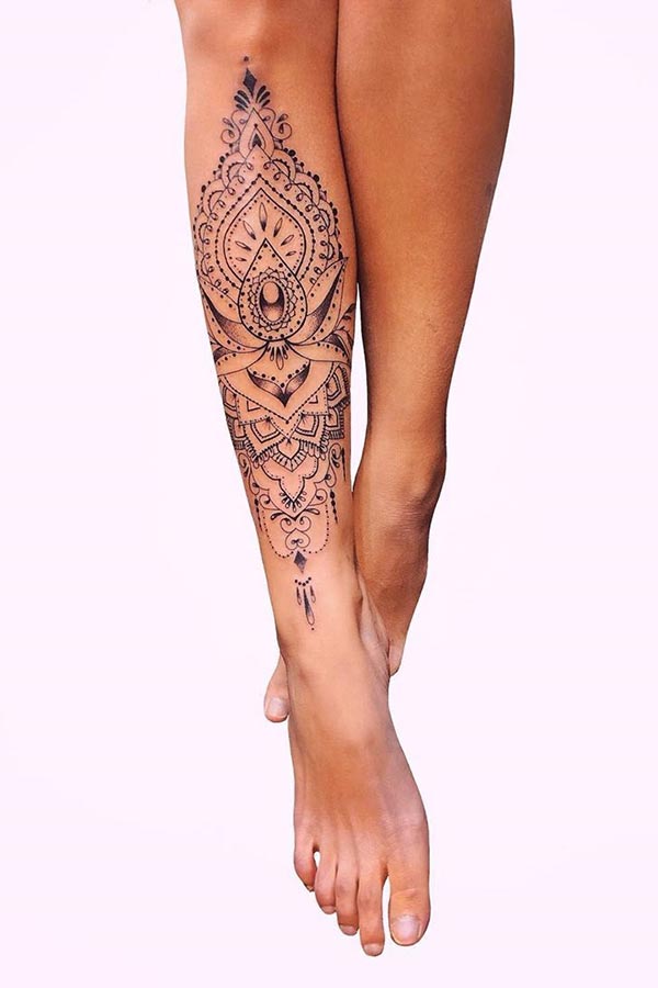 Details Leg Mandala Tattoo In Eteachers