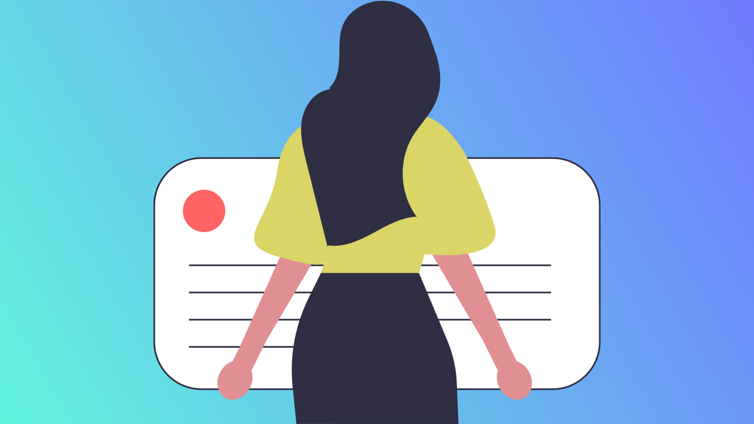 illustration of an artist signing her signature