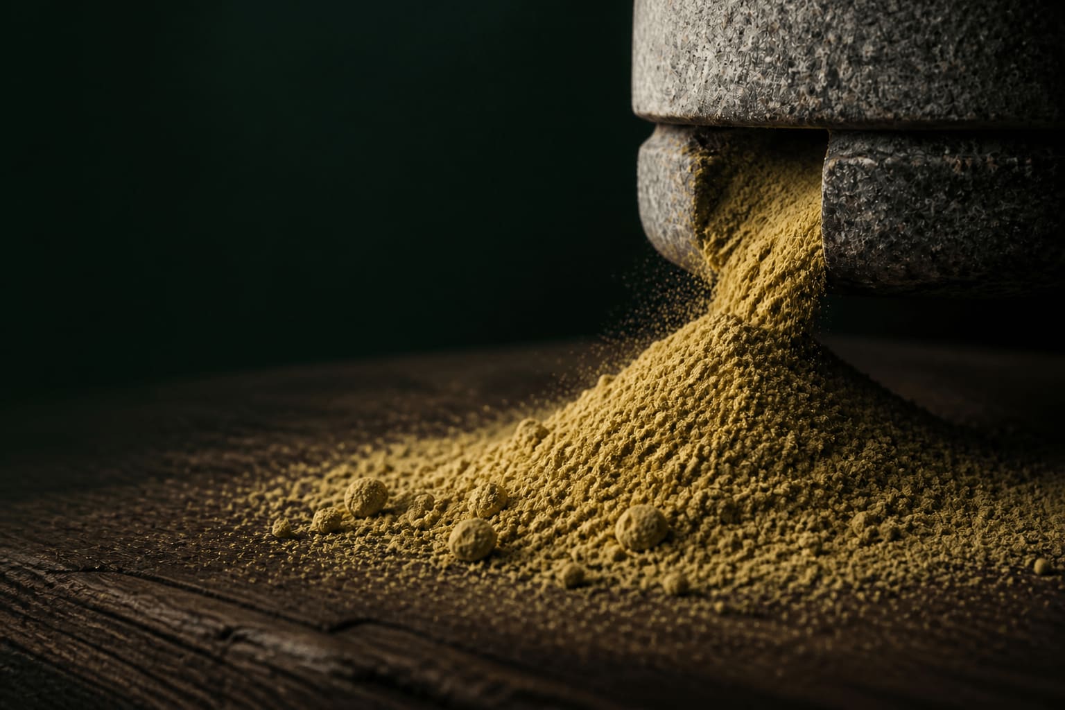 Coriander Powder being cold ground