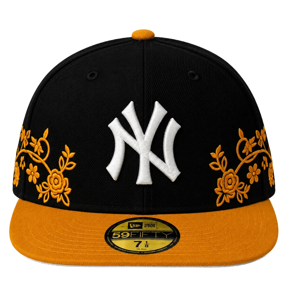 Gorra New York Yankees 59FIFTY Black & Mustard Floral — foto 1