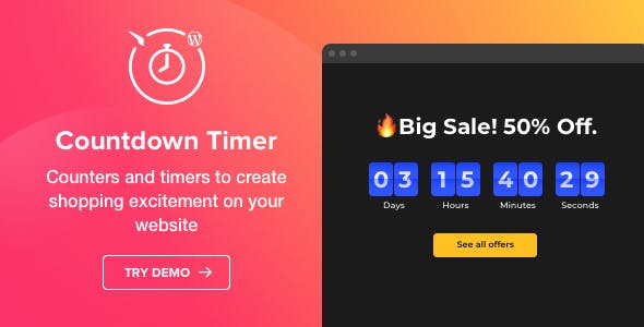Countdown Timer v1.3.0 - WordPress Countdown Timer plugin June 3, 2020 Countdown Timer v1.3.0 - WordPress Countdown Timer plugin