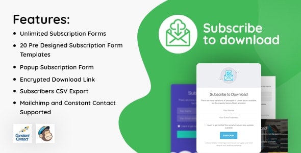 Subscribe to Download v1.1.1 - An advanced subscription plugin for WordPress April 14, 2020 Subscribe to Download v1.1.1 - An advanced subscription plugin for WordPress