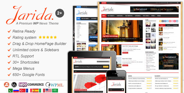 Jarida v2.4.8 - Responsive WordPress News, Magazine, Blog April 14, 2020 Jarida v2.4.8 - Responsive WordPress News, Magazine, Blog
