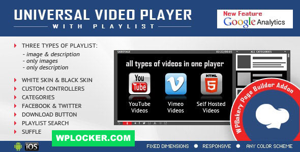 Universal Video Player for WPBakery Page Builder v1.8.6 April 22, 2020 Universal Video Player for WPBakery Page Builder v1.8.6