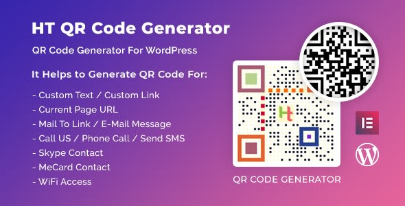 HT QR Code Generator for WordPress v1.0.2 March 11, 2020 HT QR Code Generator for WordPress v1.0.2