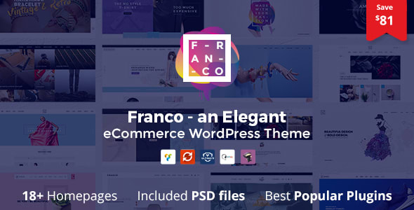 Franco v1.3.5 - Elegant WooCommerce WordPress Theme April 8, 2020 Franco v1.3.5 - Elegant WooCommerce WordPress Theme