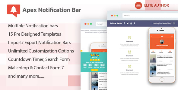 Apex Notification Bar v2.1.3 - Responsive Notification Bar April 3, 2020 Apex Notification Bar v2.1.3 - Responsive Notification Bar