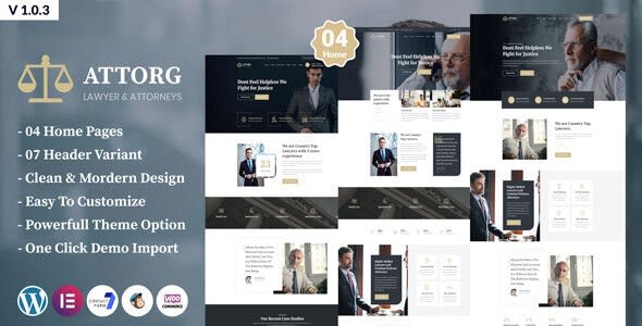Attorg v1.0.3 - Attorney & Lawyer WordPress Theme March 12, 2020 Attorg v1.0.3 - Attorney & Lawyer WordPress Theme