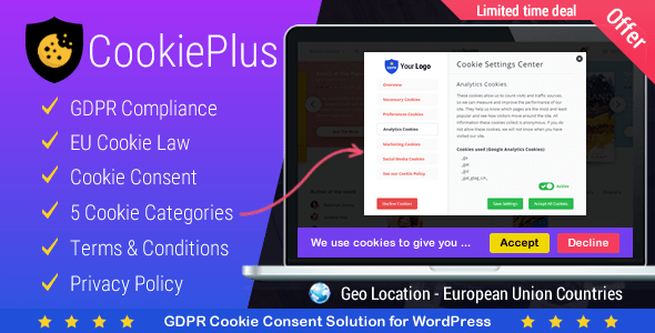 Cookie Plus v1.4.3 - GDPR Cookie Consent Solution March 11, 2020 Cookie Plus v1.4.3 - GDPR Cookie Consent Solution