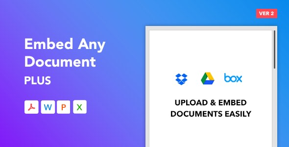 Embed Any Document Plus v2.2.2 - WordPress Plugin NULLED March 2, 2020 Embed Any Document Plus v2.2.2 - WordPress Plugin