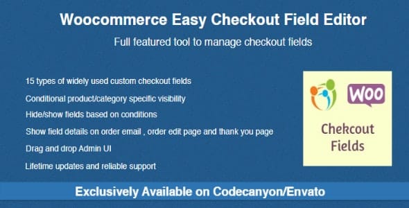 Woocommerce Easy Checkout Field Editor v1.9.5 February 27, 2020 Woocommerce Easy Checkout Field Editor v1.9.5