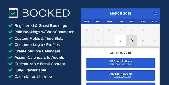 Booked v2.2.6 - Appointment Booking for WordPress February 27, 2020 Booked v2.2.6 - Appointment Booking for WordPress